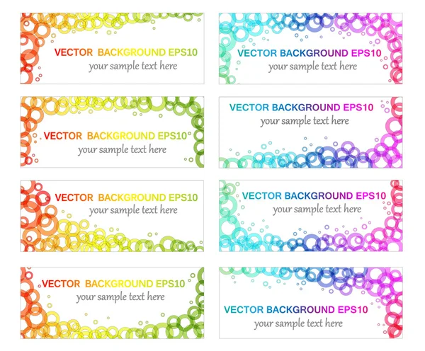 Set of eight banners — Stock Vector
