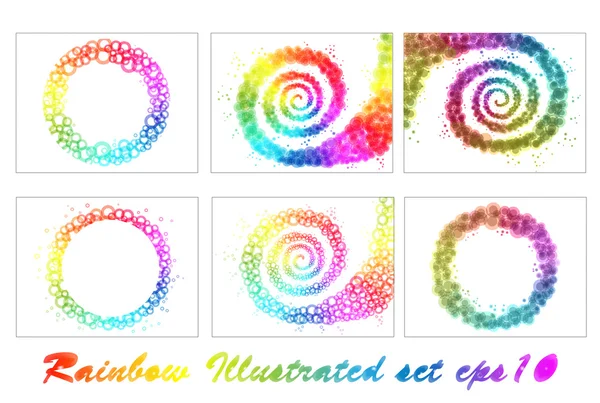 彩虹对象插图的集 — 图库矢量图片