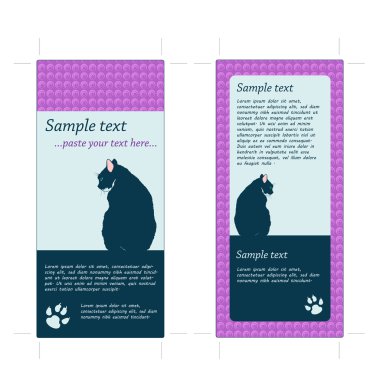 4x9 Rack Card Template with crop marks clipart