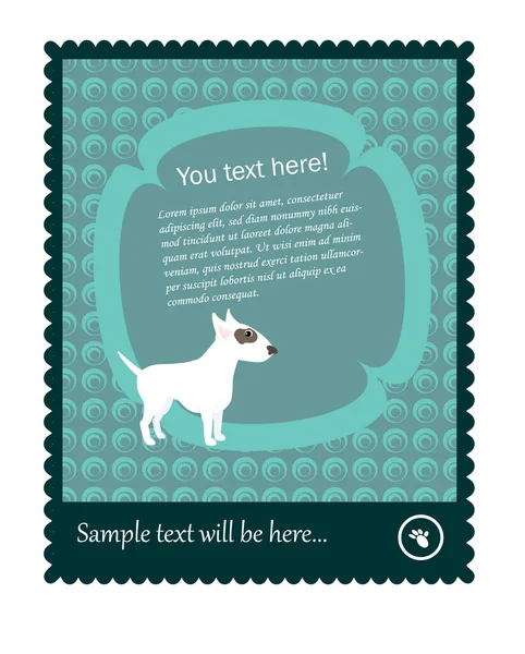 Dog Stamp Template — Stock Vector