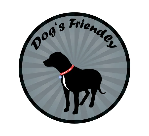 Σκυλιά φιλικό σημάδι — Διανυσματικό Αρχείο