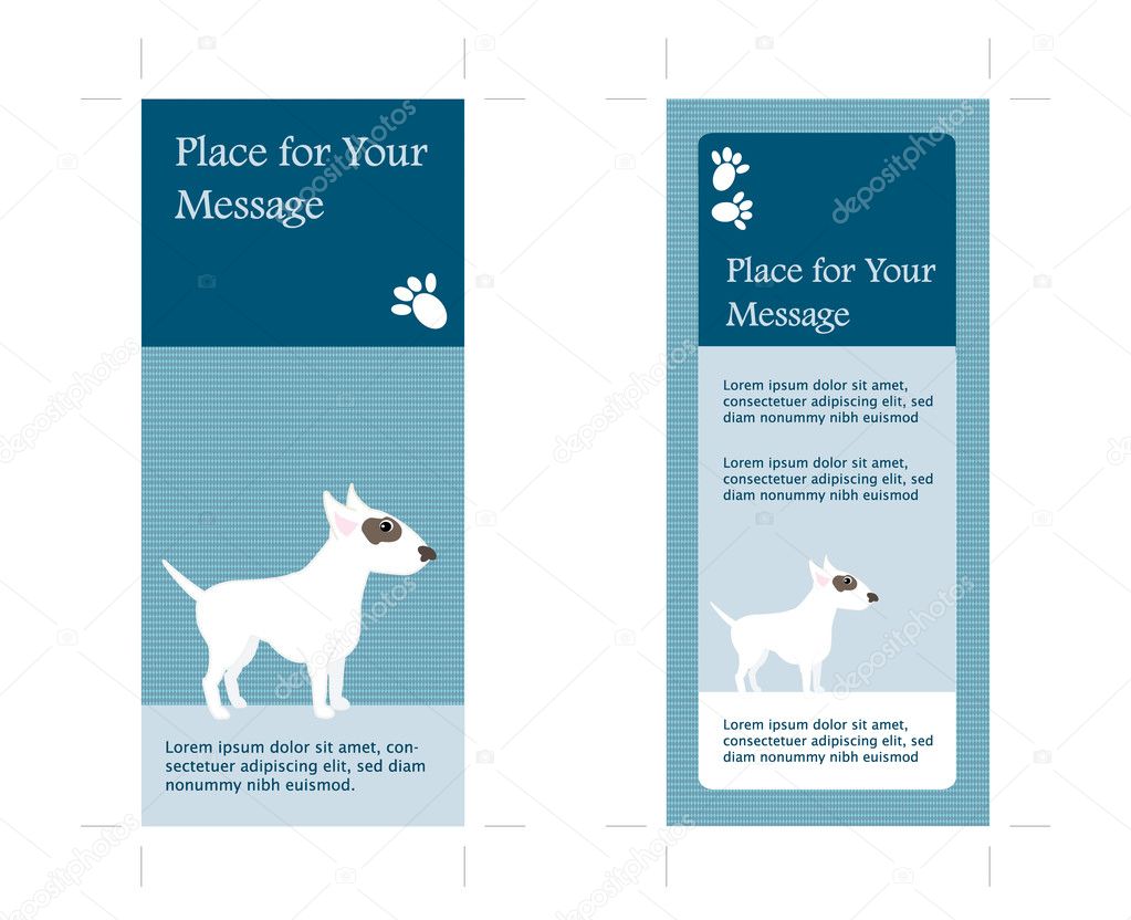 4x9 Rack Card Template with crop marks