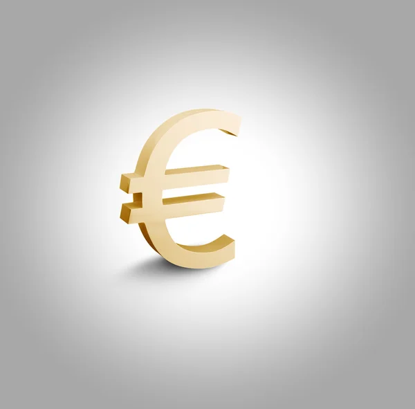 3D altın euro simgesi — Stok fotoğraf