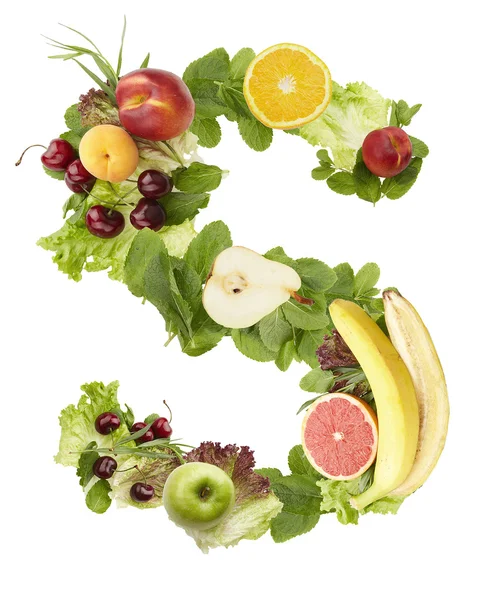 Fruit alfabet - brief s — Stockfoto