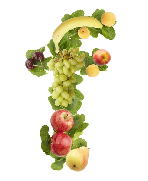 Frukt alfabetet - bokstaven f — Stockfoto