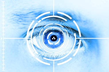 Technology scan man's eye for security or identification