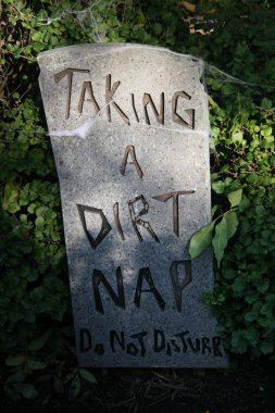 Tombstone 'Taking a dirt nap' clipart