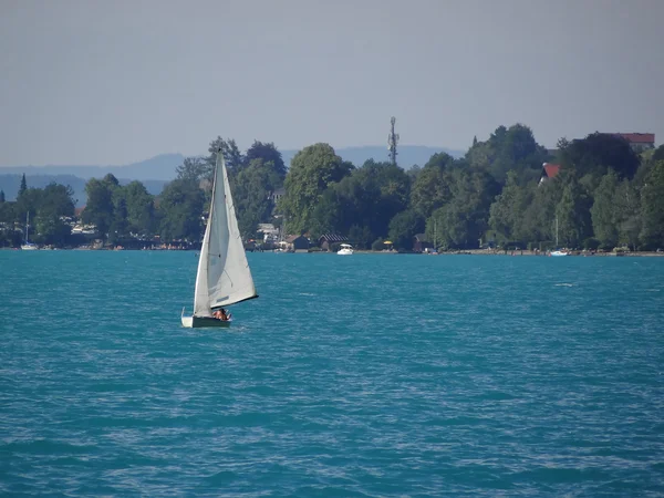 stock image Sailing boat on lake Attersee