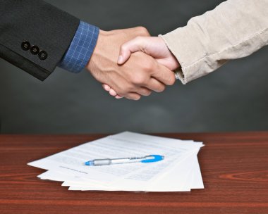 Hand shake. clipart