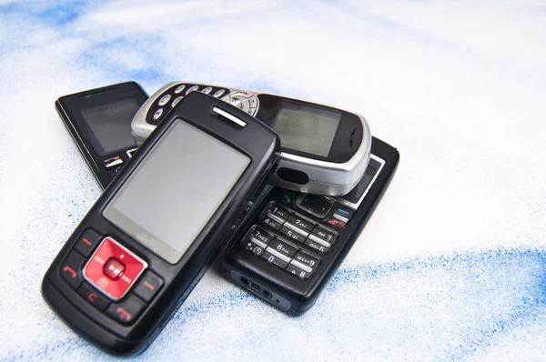 Montón de teléfono móvil viejo . — Foto de Stock