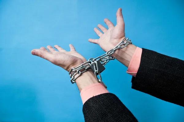 stock image Hands in chains