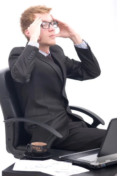 ビジネスの男性思考 ストック写真