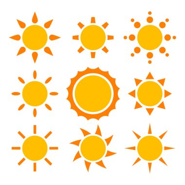 Sun collection clipart