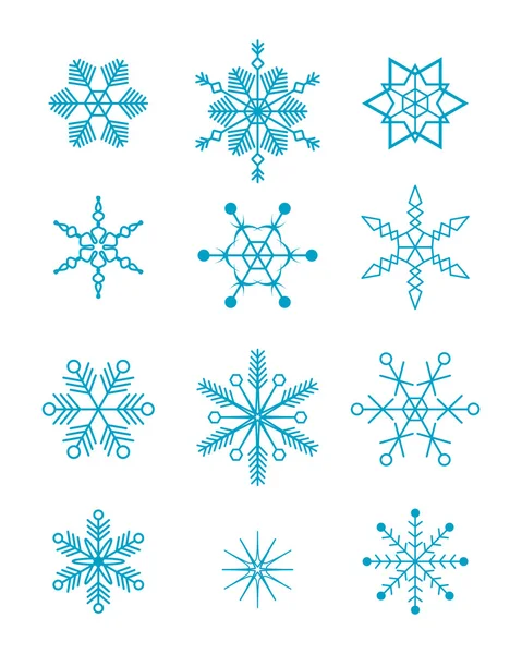 Copos de nieve azules — Archivo Imágenes Vectoriales