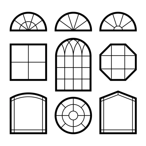 Fenstersilhouetten — Stockvektor