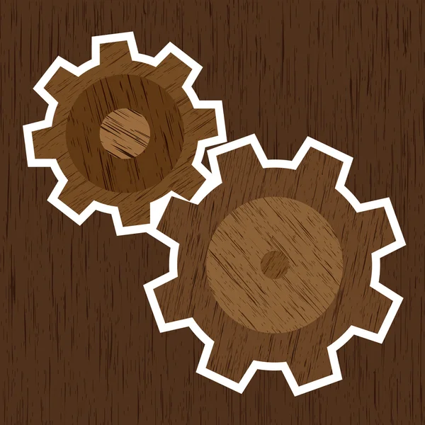 Wooden wheels — Stock Vector