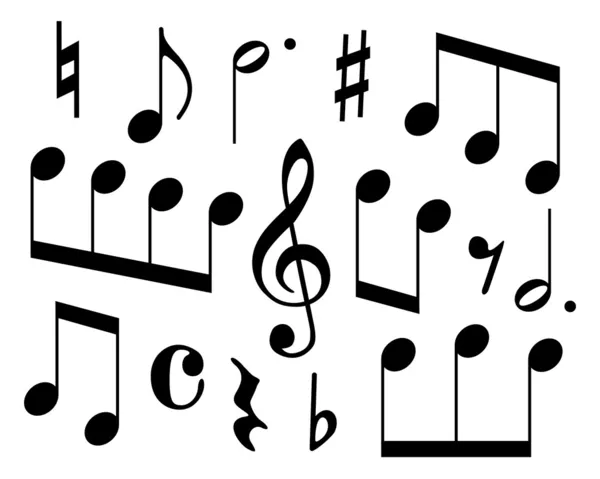 Zenei szimbólumok Stock Vektor