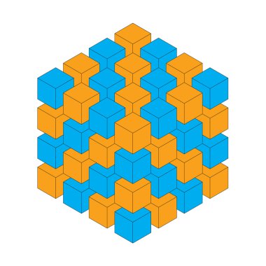 3D Cube clipart