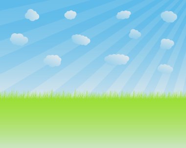 Grass and sky clipart