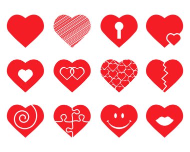 Set of hearts clipart