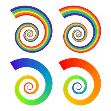 Rainbow spirals clipart