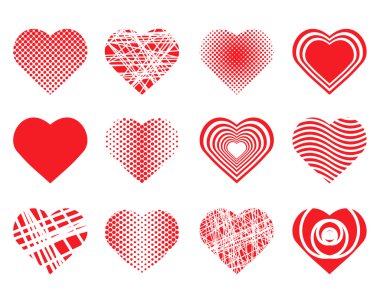 Set of hearts clipart