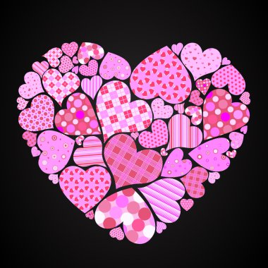 Patterned heart clipart