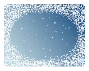 Snowflakes frame clipart