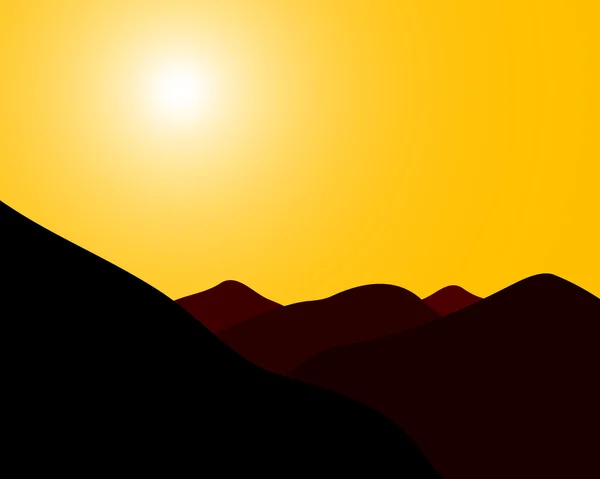 Mountains sunset — Stock Vector