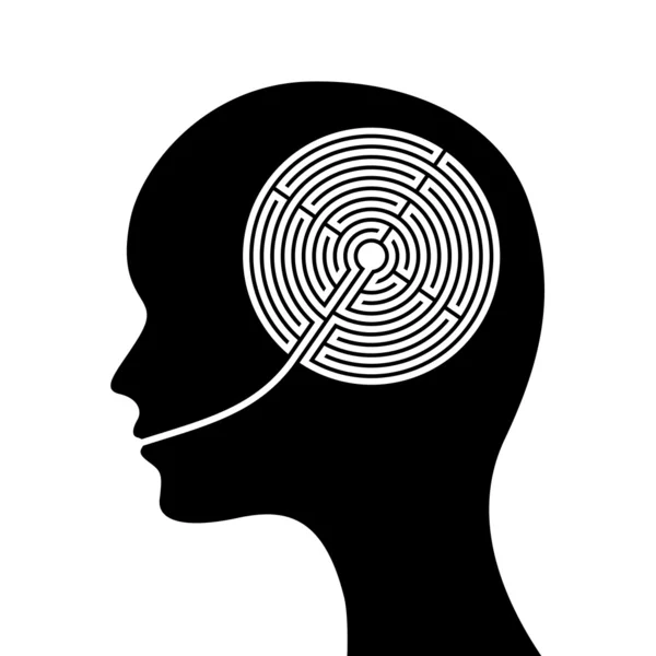 Labyrint hersenen — Stockvector