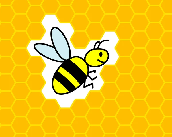 Favo de mel de abelha — Vetor de Stock