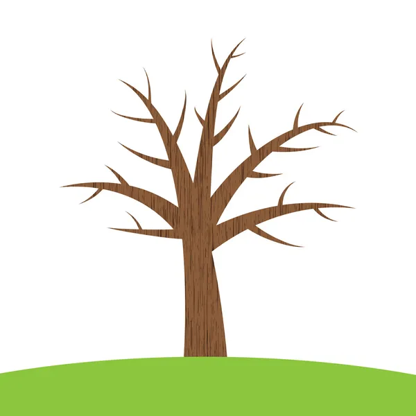 Brauner Baum — Stockvektor