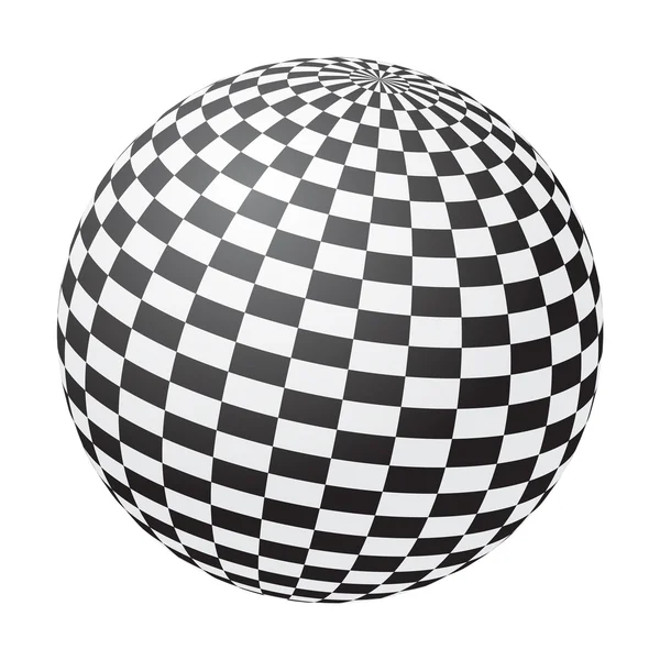 Satranç tahtası topu — Stok Vektör