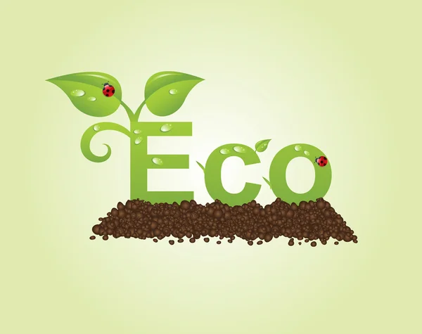 Eco caption — Stock Vector