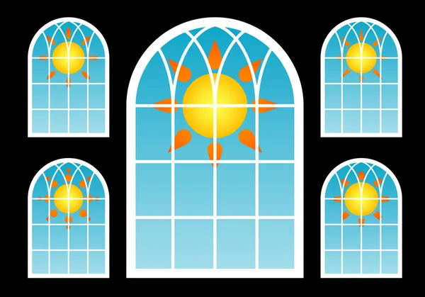 Slunce windows — Stockový vektor