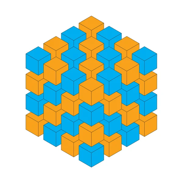 3D Cube — Stock Vector
