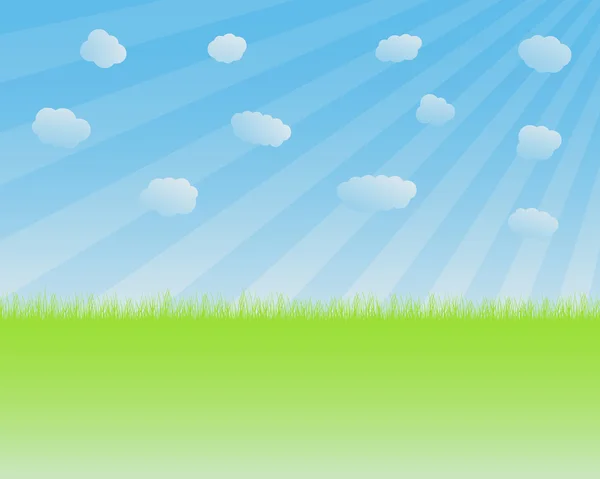 Grass and sky — Stock Vector