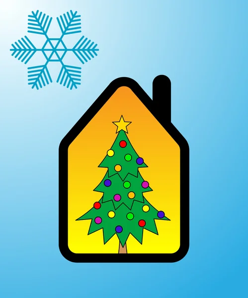 Maison de Noël — Image vectorielle