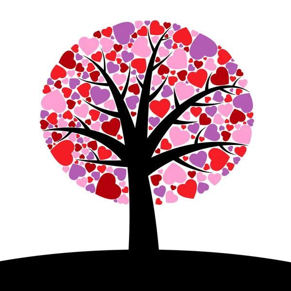Δέντρο καρδιές — Διανυσματικό Αρχείο