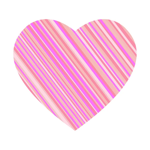 Striped heart — Stock Vector