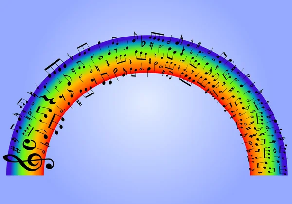 Musical rainbow — Stock Vector