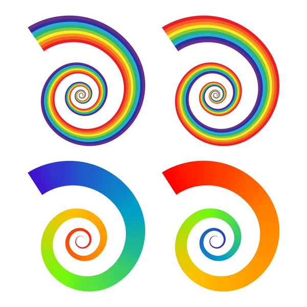 Rainbow spirals — Stock Vector