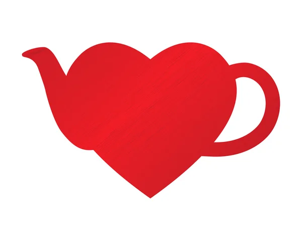 Серце чайник — стоковий вектор