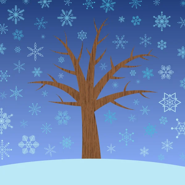 Дерево з сніжинки — стоковий вектор