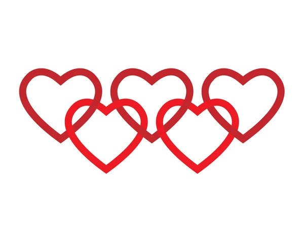 Logotipo corações Ilustração De Stock