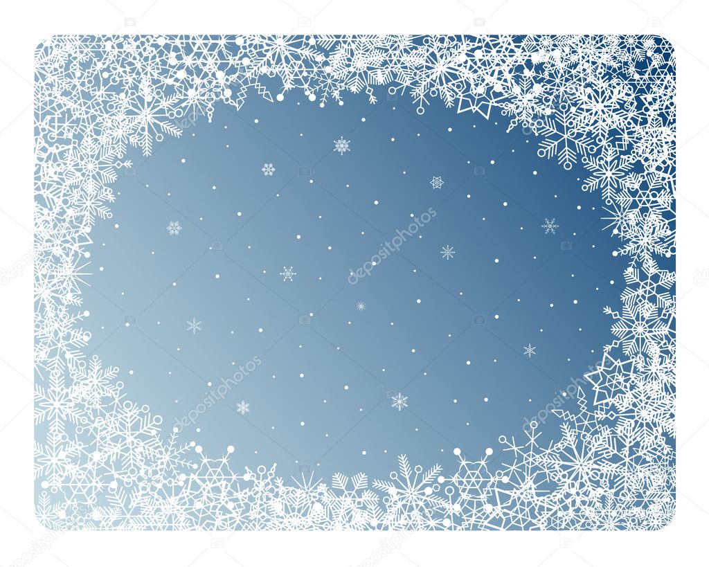 Snowflakes frame