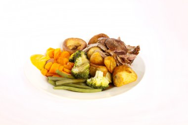 English roast dinner. clipart