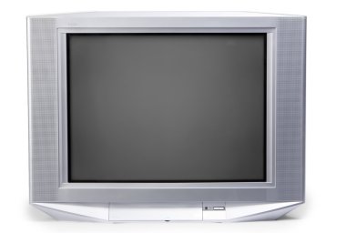 Old TV on white background clipart