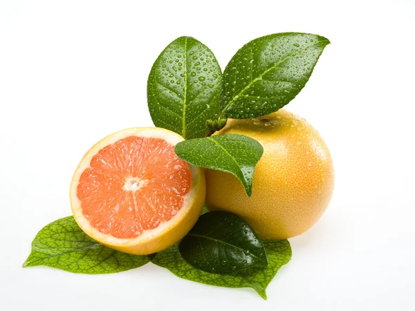 Wet fruit on white background — Stock Photo, Image