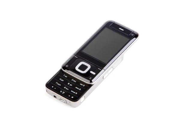 Мобильный телефон на белом фоне — стоковое фото